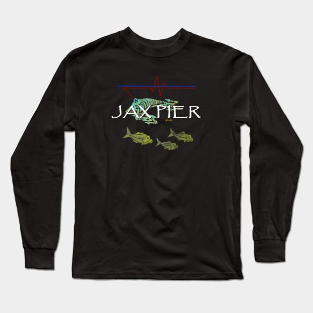 JAX Pier, Jacksonville Bch. FL, Heartbeat Long Sleeve T-Shirt by The Witness